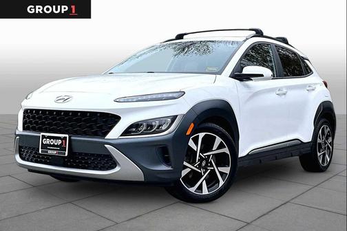 Lunar White 2022 Hyundai KONA Limited