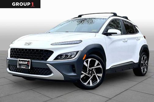 Lunar White 2022 Hyundai KONA Limited