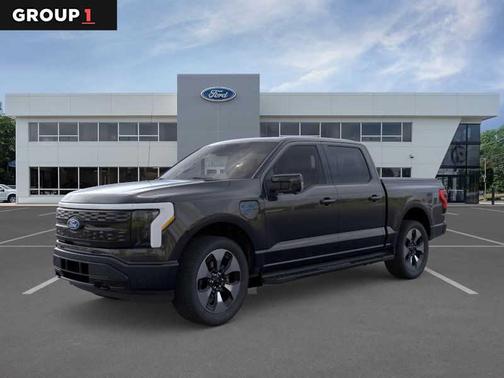 Black 2025 Ford F-150 Lightning Platinum