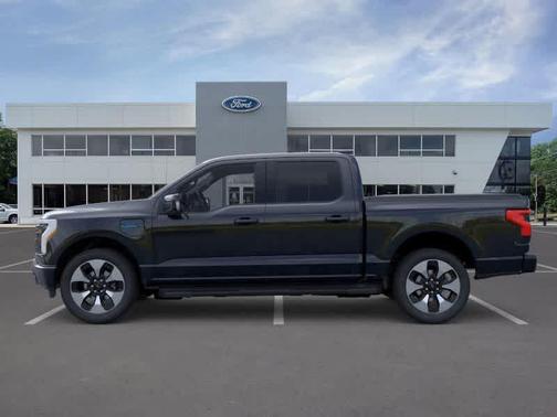 Black 2025 Ford F-150 Lightning Platinum