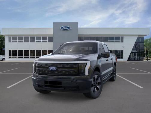 Black 2025 Ford F-150 Lightning Platinum