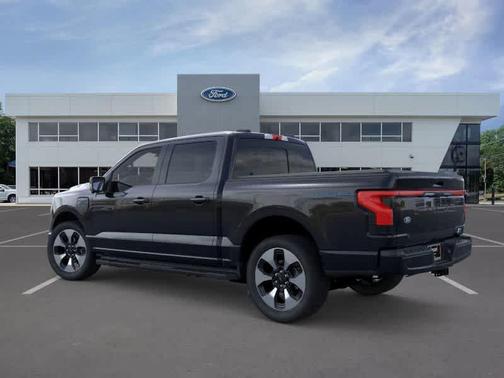 Black 2025 Ford F-150 Lightning Platinum