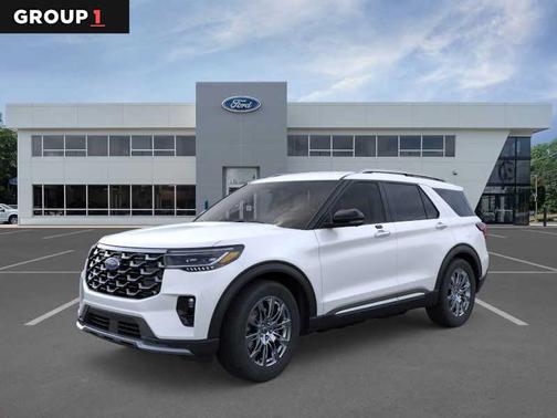 White 2026 Ford Explorer Platinum