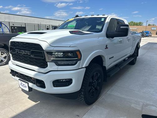 Bright White Clearcoat 2023 RAM 3500 Limited Mega Cab 4x4 6'4' Box
