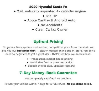 2020 Hyundai SANTA FE SEL 2.4