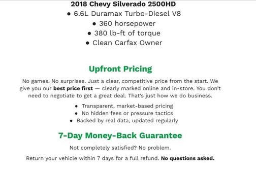 Summit White 2018 Chevrolet Silverado 2500 LT
