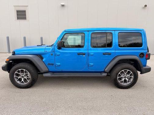 Hydro Blue Pearl Coat 2024 Jeep Wrangler Sport S