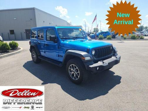 Hydro Blue Pearl Coat 2024 Jeep Wrangler Sport S