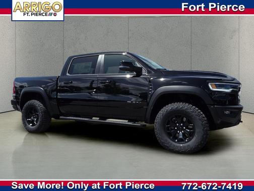 Diamond Black Crystal Pearlcoat 2026 RAM 1500 RHO Crew Cab 4x4 5'7' Box
