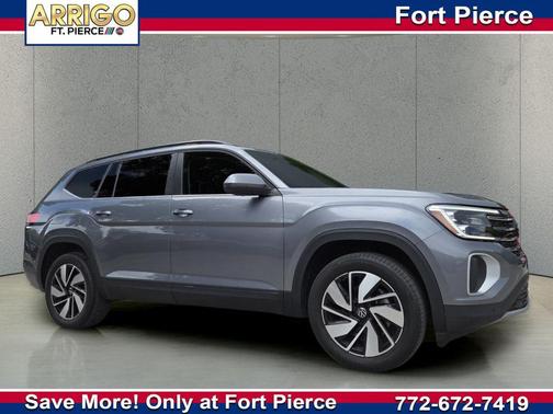 Platinum Gray Metallic 2024 Volkswagen Atlas 2.0T SE w/Technology