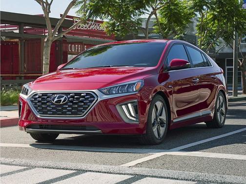 Ceramic White 2021 Hyundai IONIQ Hybrid Blue