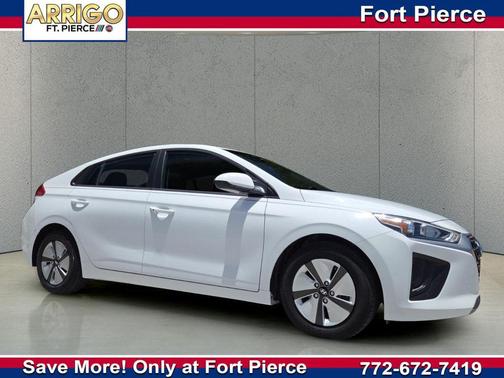 Ceramic White 2021 Hyundai IONIQ Hybrid Blue