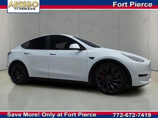Pearl White Multi-Coat 2023 Tesla Model Y Performance Dual Motor All-Wheel Drive