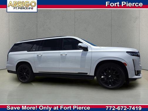 Crystal White Tricoat 2022 Cadillac Escalade ESV Sport Platinum