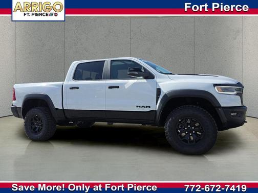 Bright White Clearcoat 2026 RAM 1500 RHO Crew Cab 4x4 5'7' Box