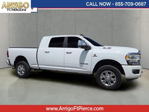 Bright White Clearcoat 2023 RAM 2500 Laramie Mega Cab 4x4 6'4' Box