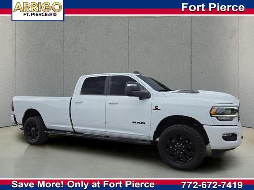 Bright White Clearcoat 2024 RAM 3500 Laramie Crew Cab 4x4 8' Box