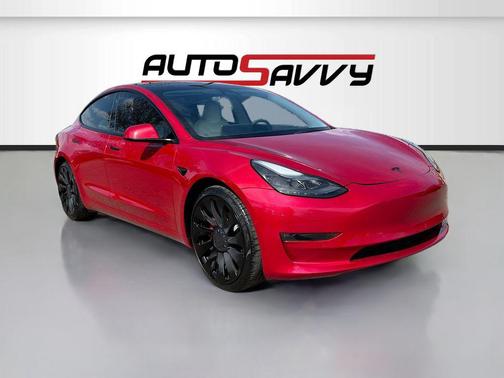 Red Multi-Coat 2022 Tesla Model 3 Performance