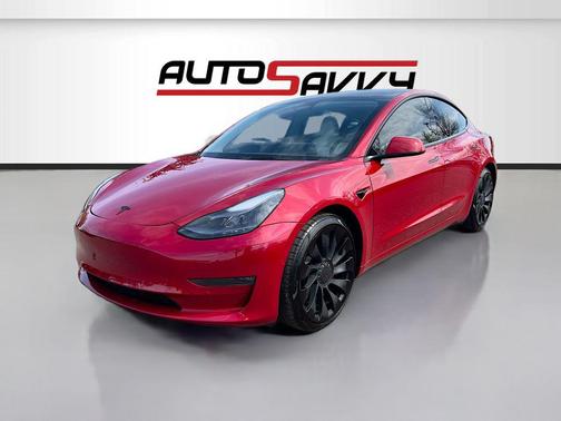 Red Multi-Coat 2022 Tesla Model 3 Performance
