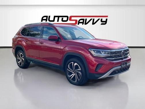 Aurora Red Metallic 2021 Volkswagen Atlas 3.6L SEL Premium
