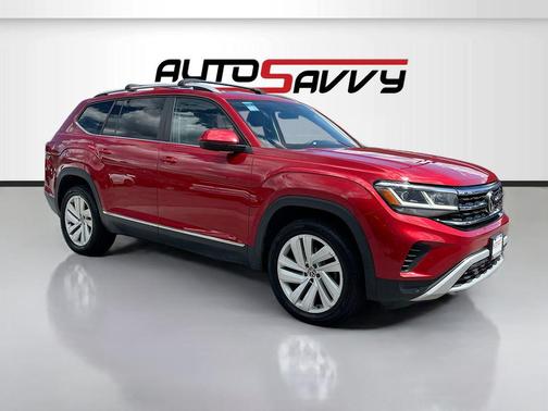 Red Metallic 2021 Volkswagen Atlas 3.6L SEL
