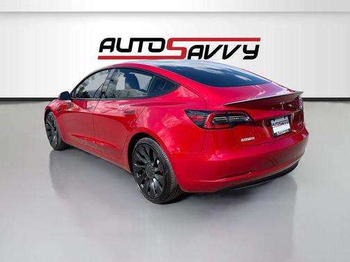 Red Metallic 2022 Tesla Model 3 Performance