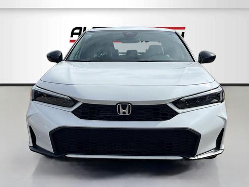 Platinum White Pearl 2025 Honda Civic Hybrid Sport