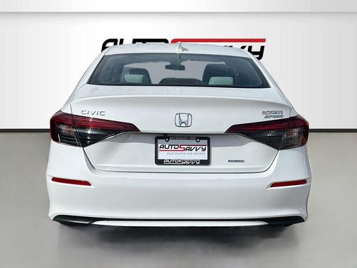 Platinum White Pearl 2025 Honda Civic Hybrid Sport