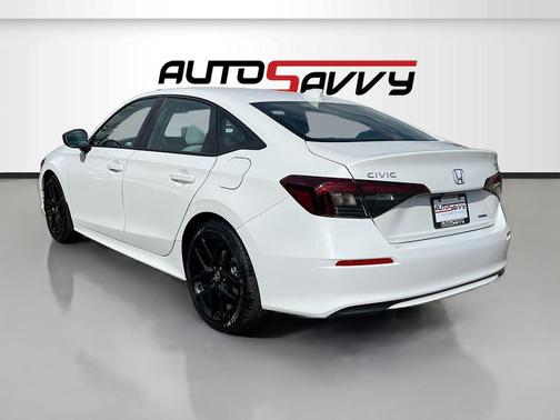 Platinum White Pearl 2025 Honda Civic Hybrid Sport