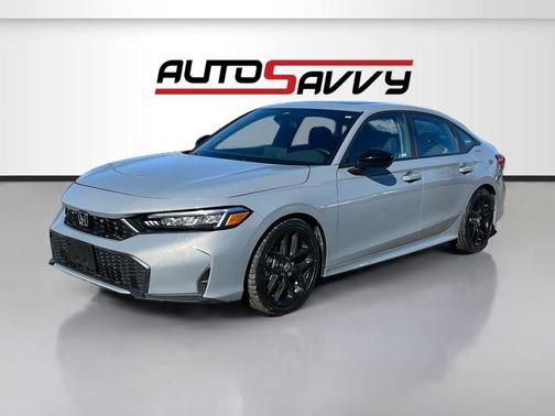 Gray 2026 Honda Civic Hybrid Sport