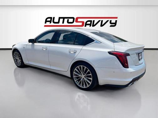 Crystal White Tricoat 2025 Cadillac CT5 Premium Luxury