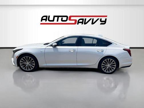 Crystal White Tricoat 2025 Cadillac CT5 Premium Luxury