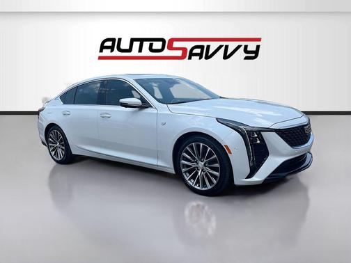 Crystal White Tricoat 2025 Cadillac CT5 Premium Luxury
