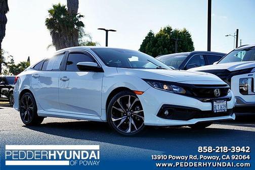 Platinum White Pearl 2019 Honda Civic Sport