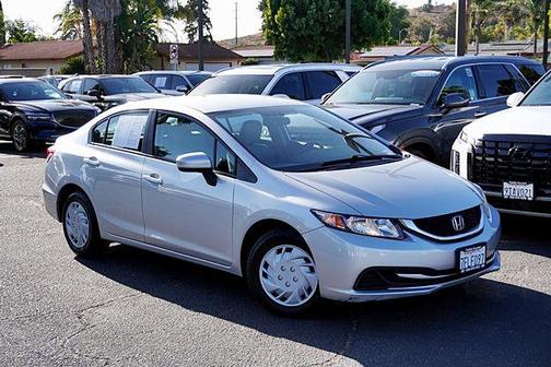 Alabaster Silver Metallic 2015 Honda Civic LX