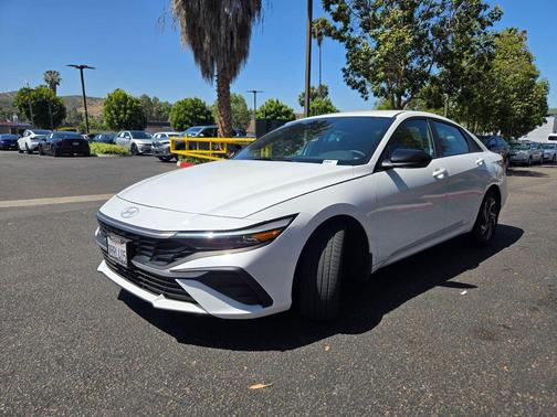 Serenity White 2025 Hyundai ELANTRA HEV SEL Sport