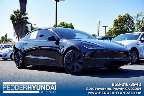 Solid Black 2024 Tesla Model 3 Long Range