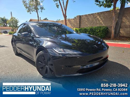 Solid Black 2024 Tesla Model 3 Long Range