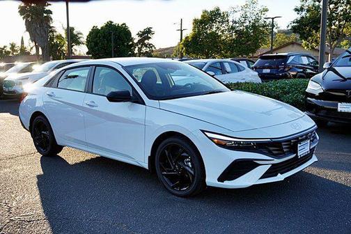 Serenity White 2026 Hyundai ELANTRA HEV SEL Sport