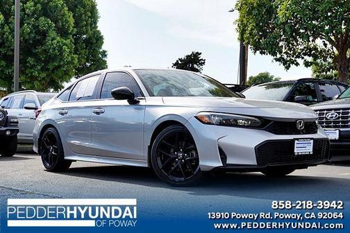 Solar Silver Metallic 2025 Honda Civic Sport