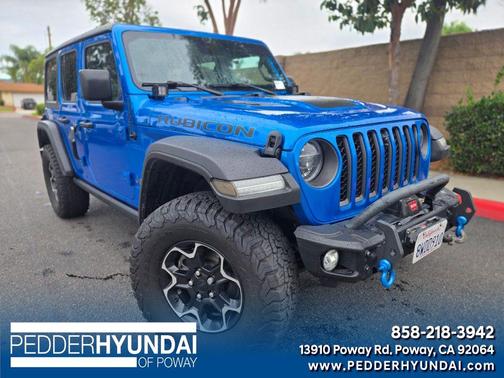 Hydro Blue Pearlcoat 2021 Jeep Wrangler Unlimited 4xe Rubicon