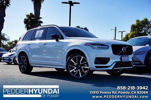 Crystal White Metallic 2023 Volvo XC90 Recharge Plug-In Hybrid T8 Plus Dark Theme 7-Seater
