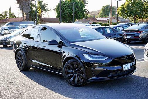 Solid Black 2022 Tesla Model X Plaid Tri Motor All-Wheel Drive
