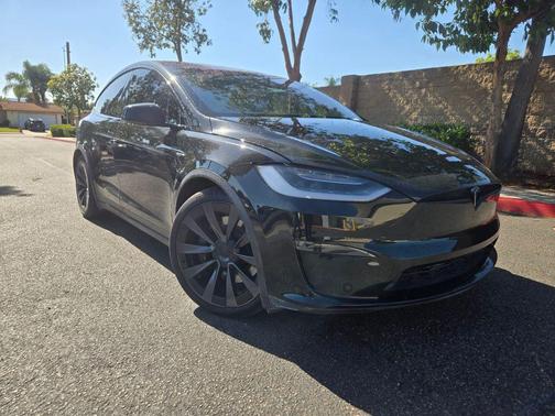 Solid Black 2022 Tesla Model X Plaid Tri Motor All-Wheel Drive
