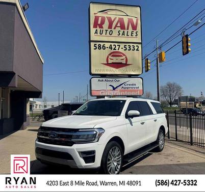 Star White Metallic Tri-Coat 2023 Ford Expedition Max Limited