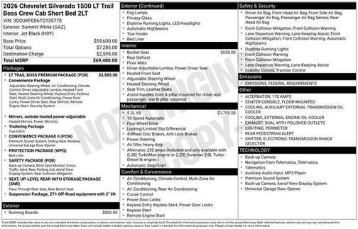 2026 Chevrolet Silverado 1500 LT Trail Boss