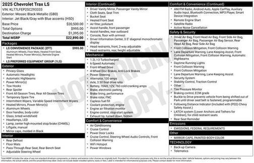 2025 Chevrolet Trax LS