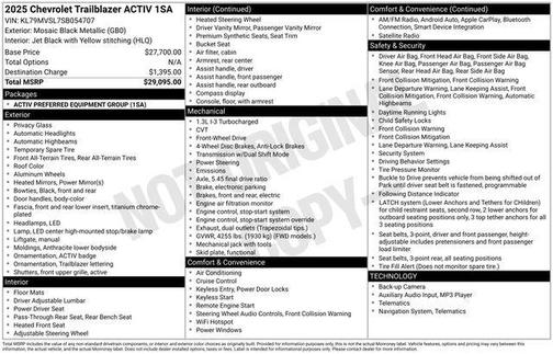 2025 Chevrolet Trailblazer ACTIV