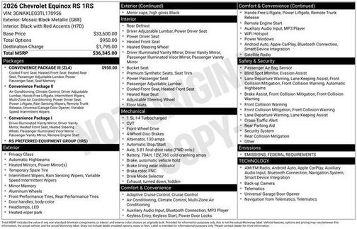2026 Chevrolet Equinox FWD RS