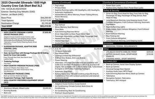 2025 Chevrolet Silverado 1500 High Country